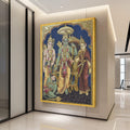 Tanjore Style Ram Darbar Canvas Print – Hindu Wall Art, Wall Decor, Ready to Hang Religious Canvas, Indian Traditional Wall Decoration