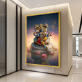 Lord Vishnu Canvas Print – Hindu Wall Art with Sheshnag, Spiritual Wall Decoration, Divine Indian Wall Decor, Ready to Hang Wall Art