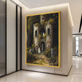 Haunted Castle Canvas Print – Ghost Wall Art, Fantasy Wall Decoration, Halloween Wall Decor, Spooky Ruins Art, Ready to Hang