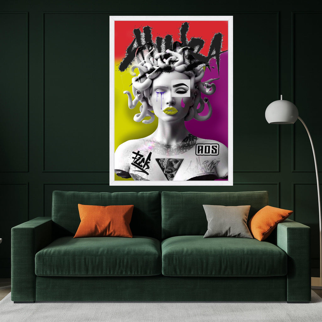 Medusa Canvas Print – Modern Street Art Wall Decoration & Wall Décor – Bold Wall Art Ready to Hang
