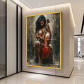 Cello Player Canvas Print – Soulful Music Wall Art for Modern Interiors – Ready to Hang Wall Decor