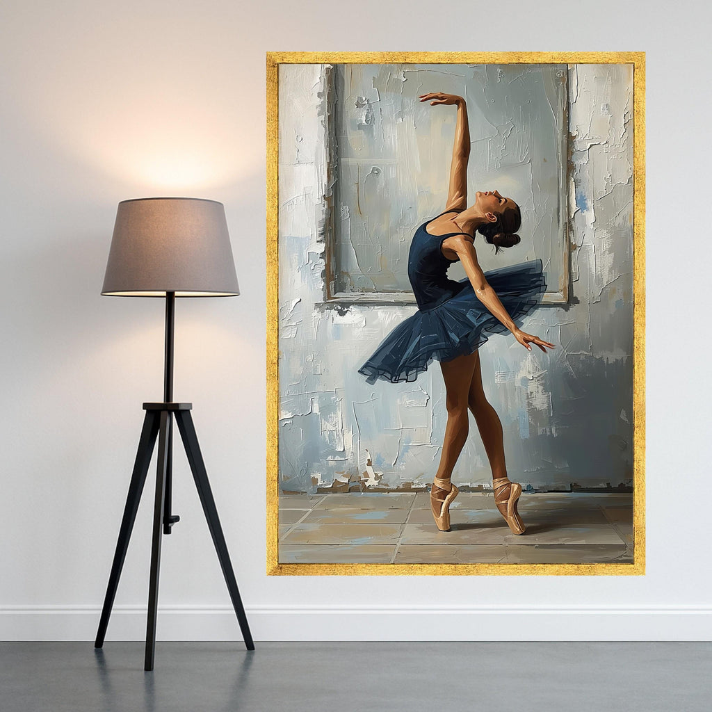 Ballet Dancer Canvas Print – Elegant Ballerina Wall Art – Dance Wall Decor – Ready to Hang Canvas – Modern Wall Decoration