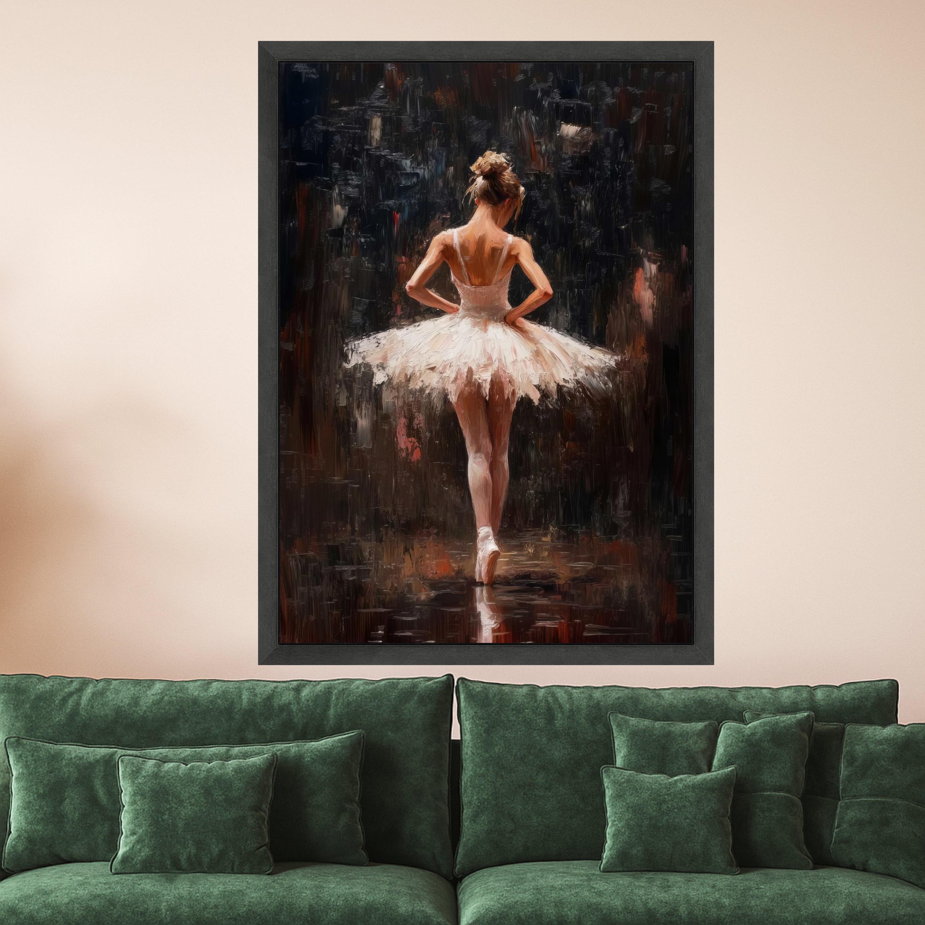 Ballerina Canvas Print – Elegant Ballet Wall Art for Dance Lovers – Ready to Hang Wall Decor