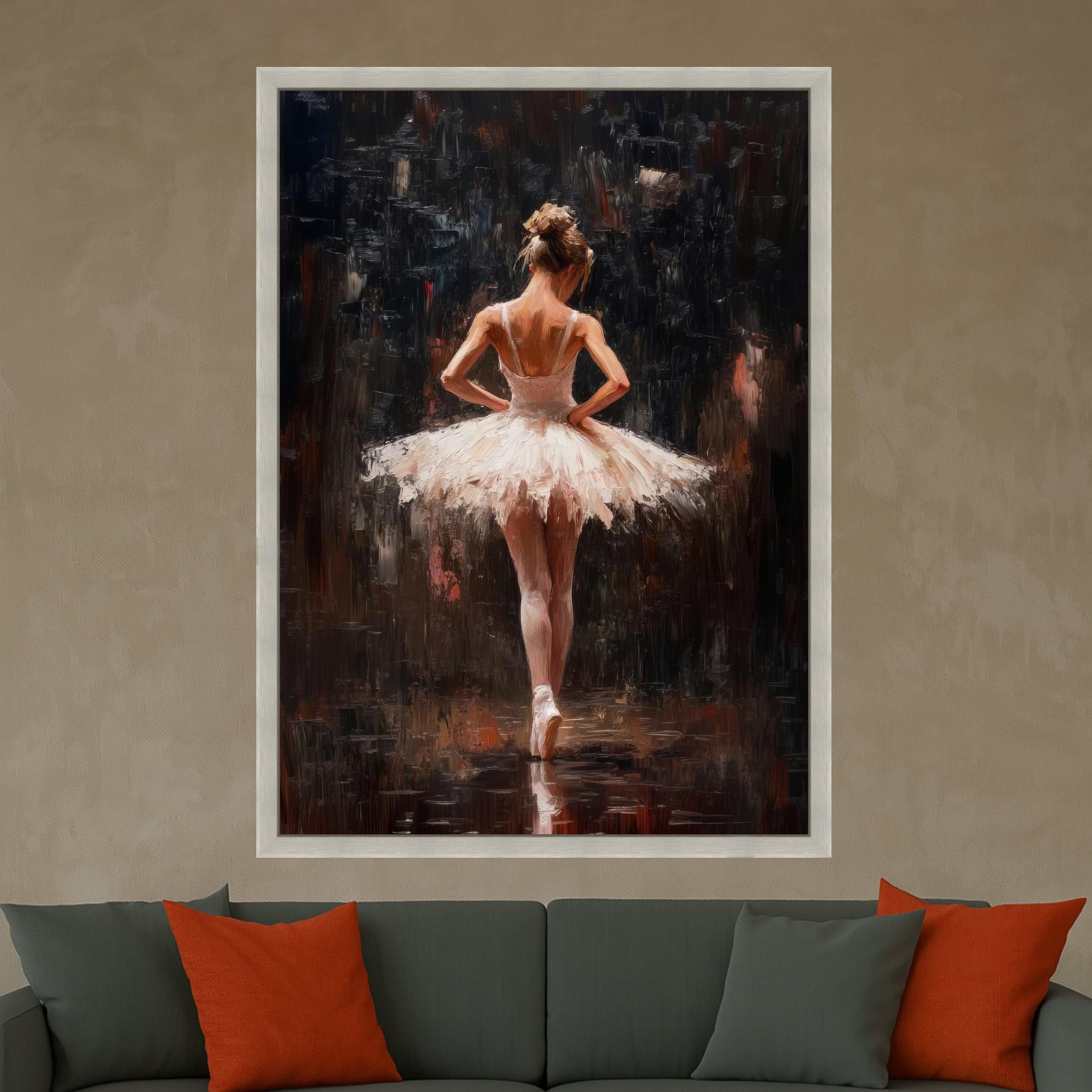 Ballerina Canvas Print – Elegant Ballet Wall Art for Dance Lovers – Ready to Hang Wall Decor