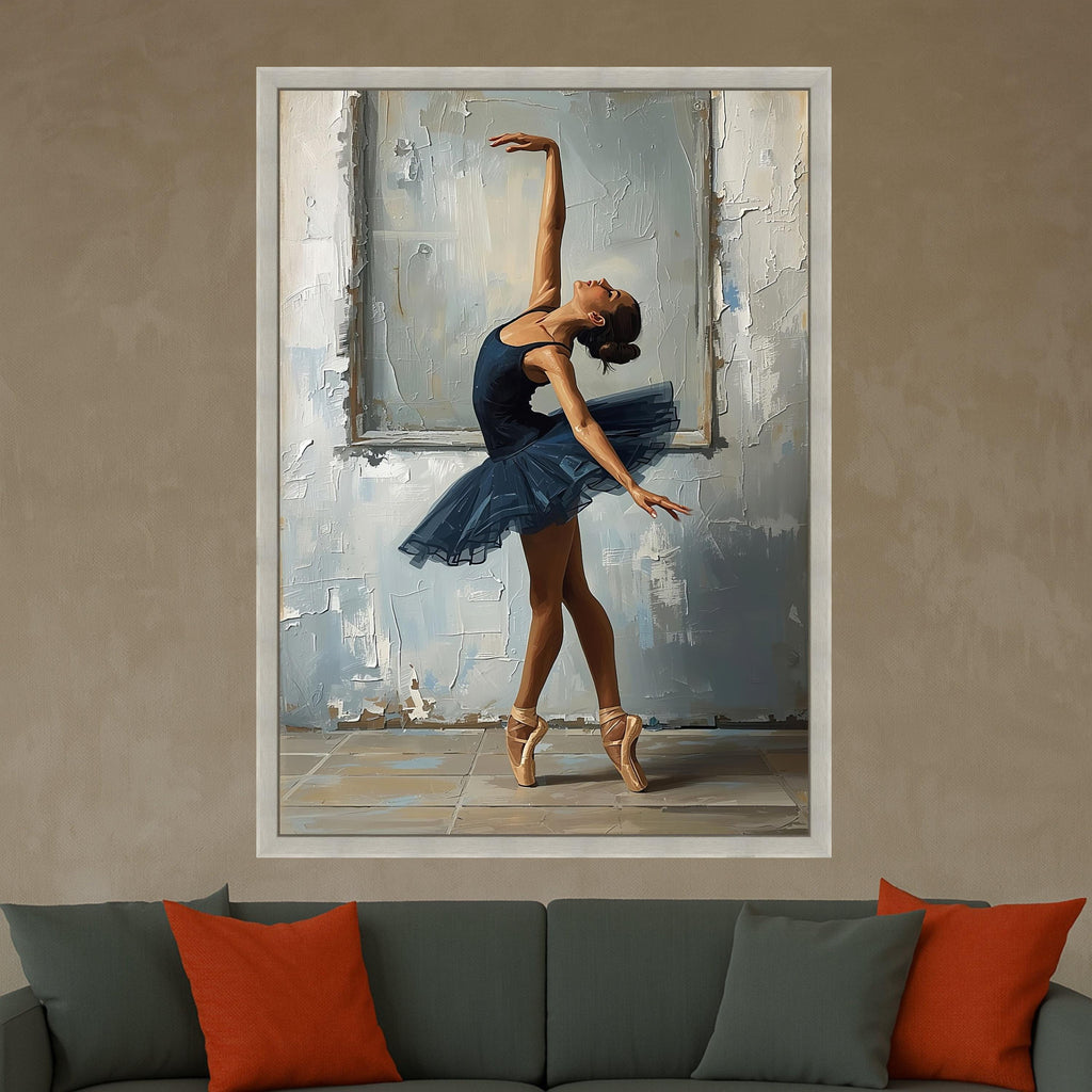 Ballet Dancer Canvas Print – Elegant Ballerina Wall Art – Dance Wall Decor – Ready to Hang Canvas – Modern Wall Decoration