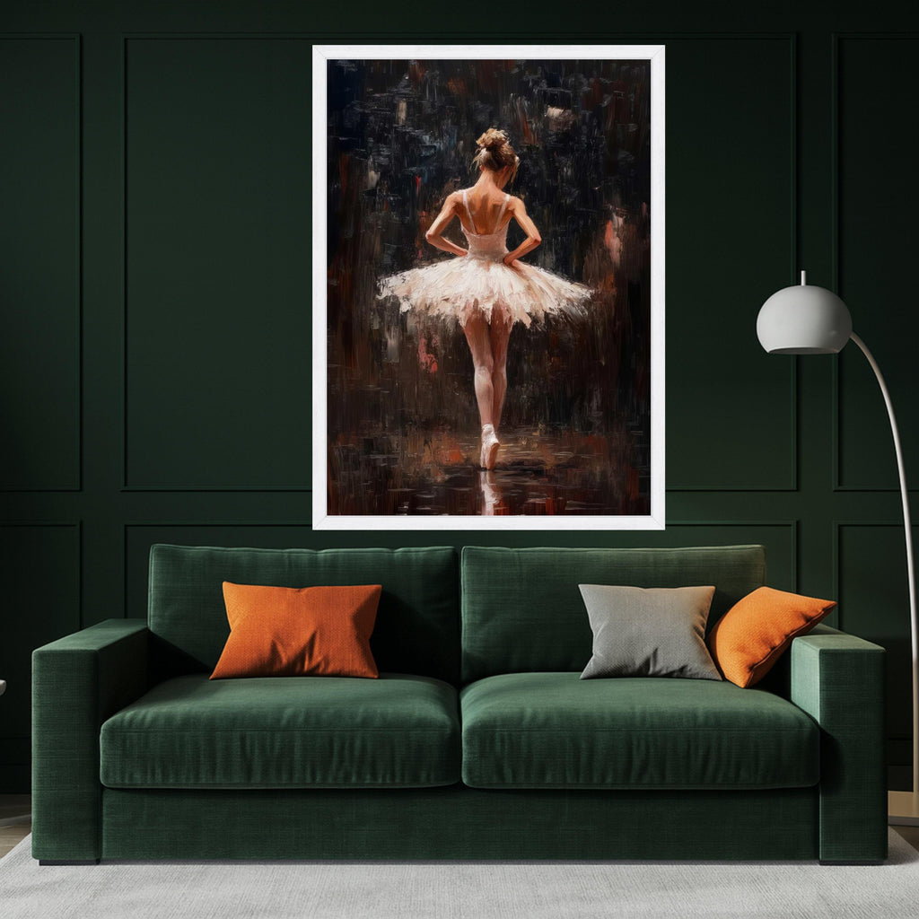 Ballerina Canvas Print – Elegant Ballet Wall Art for Dance Lovers – Ready to Hang Wall Decor