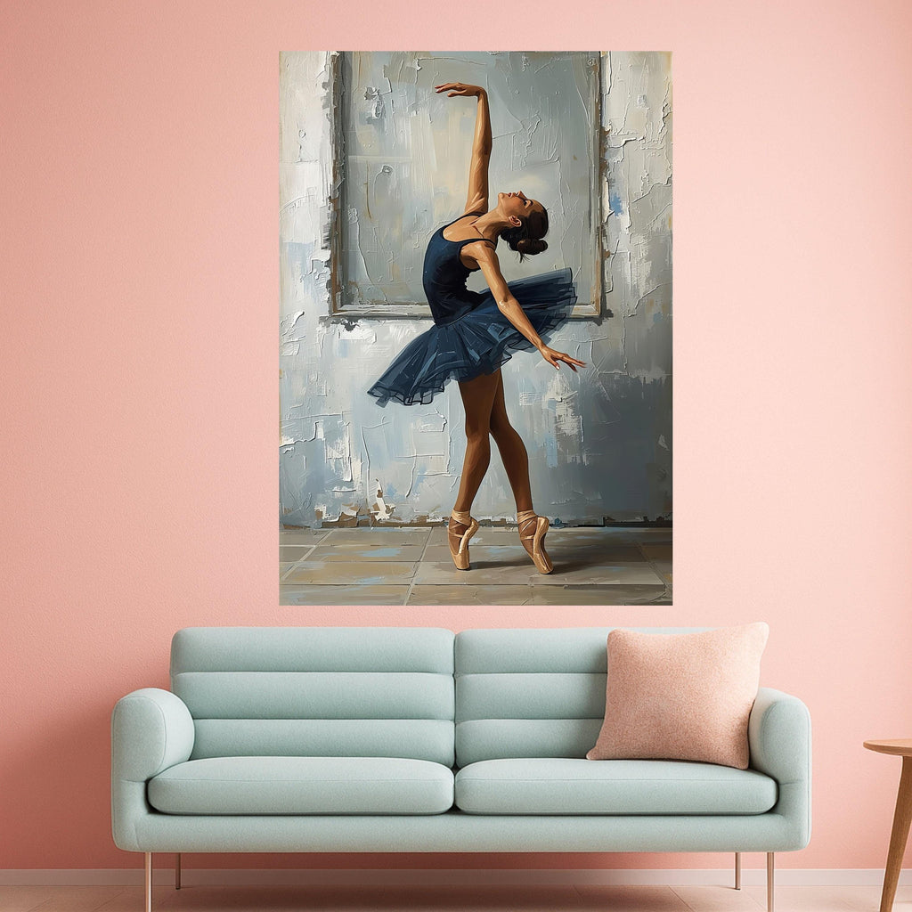 Ballet Dancer Canvas Print – Elegant Ballerina Wall Art – Dance Wall Decor – Ready to Hang Canvas – Modern Wall Decoration
