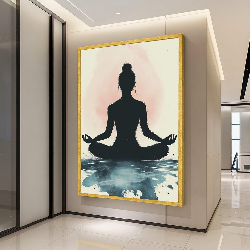 Yoga Meditation Canvas Print – Serene Wall Art for Zen Interiors – Ready to Hang Wall Decor
