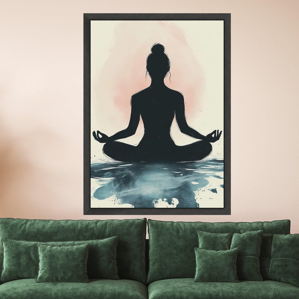 Yoga Meditation Canvas Print – Serene Wall Art for Zen Interiors – Ready to Hang Wall Decor
