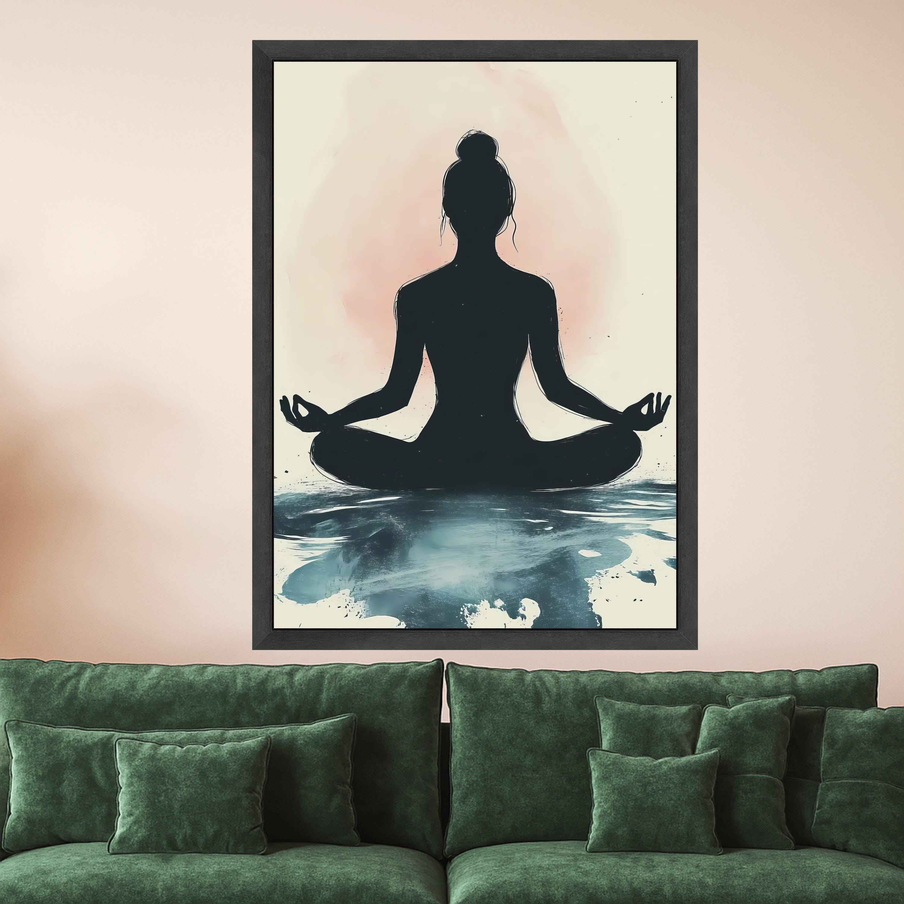 Yoga Meditation Canvas Print – Serene Wall Art for Zen Interiors – Ready to Hang Wall Decor