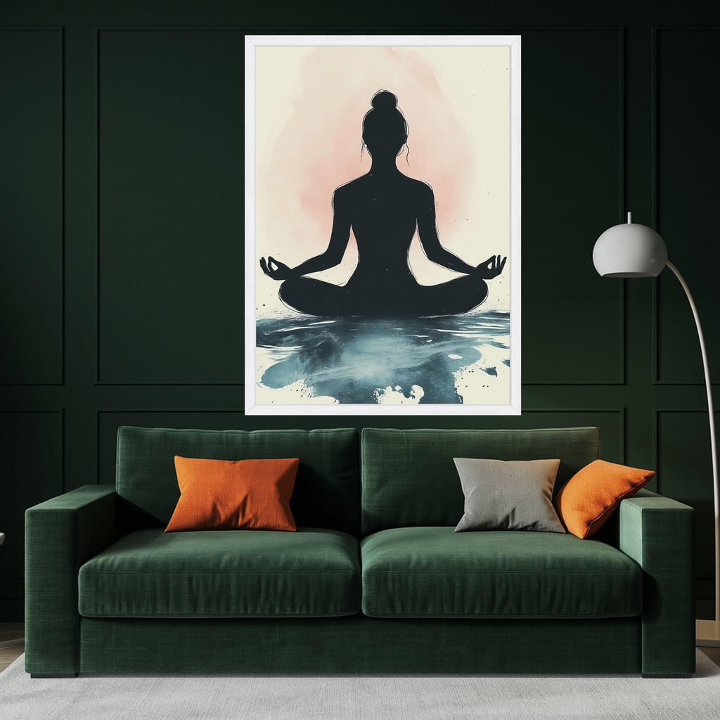 Yoga Meditation Canvas Print – Serene Wall Art for Zen Interiors – Ready to Hang Wall Decor