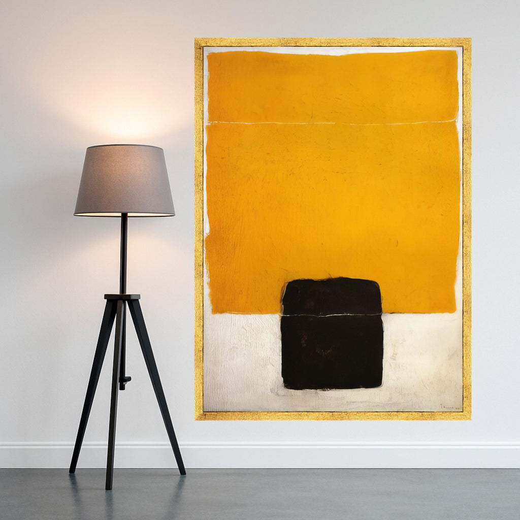 Mark Rothko Canvas Art, Bold Yellow and Black Blocks, Minimalist Geometric Canvas, Contemporary Home Decoration, Ready To Hang,