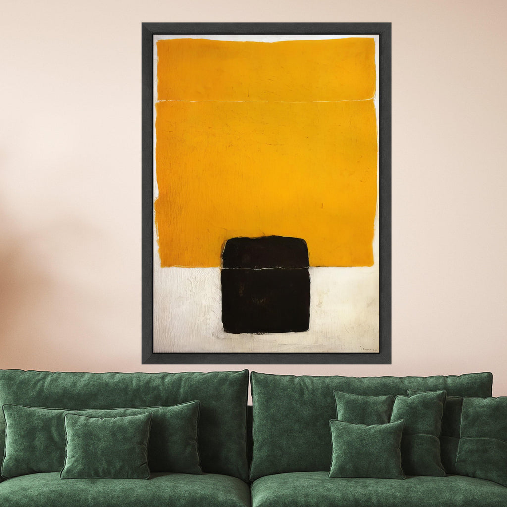 Mark Rothko Canvas Art, Bold Yellow and Black Blocks, Minimalist Geometric Canvas, Contemporary Home Decoration, Ready To Hang,