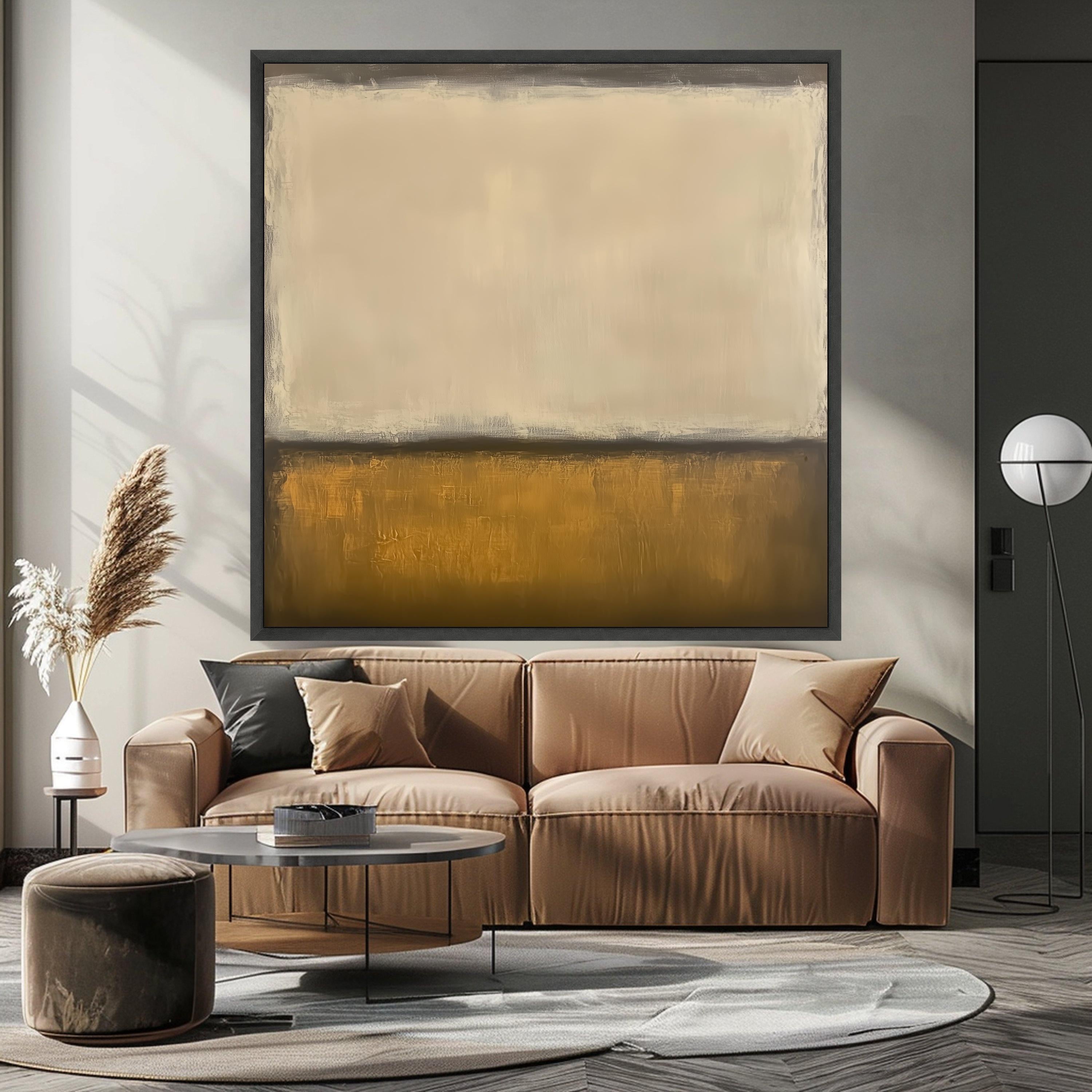 Minimalist Abstract Canvas Wall Art, Modern Geometric Painting, Neutral Tones Wall Art, Contemporary Home Decor, Canvas Ready To Hang,