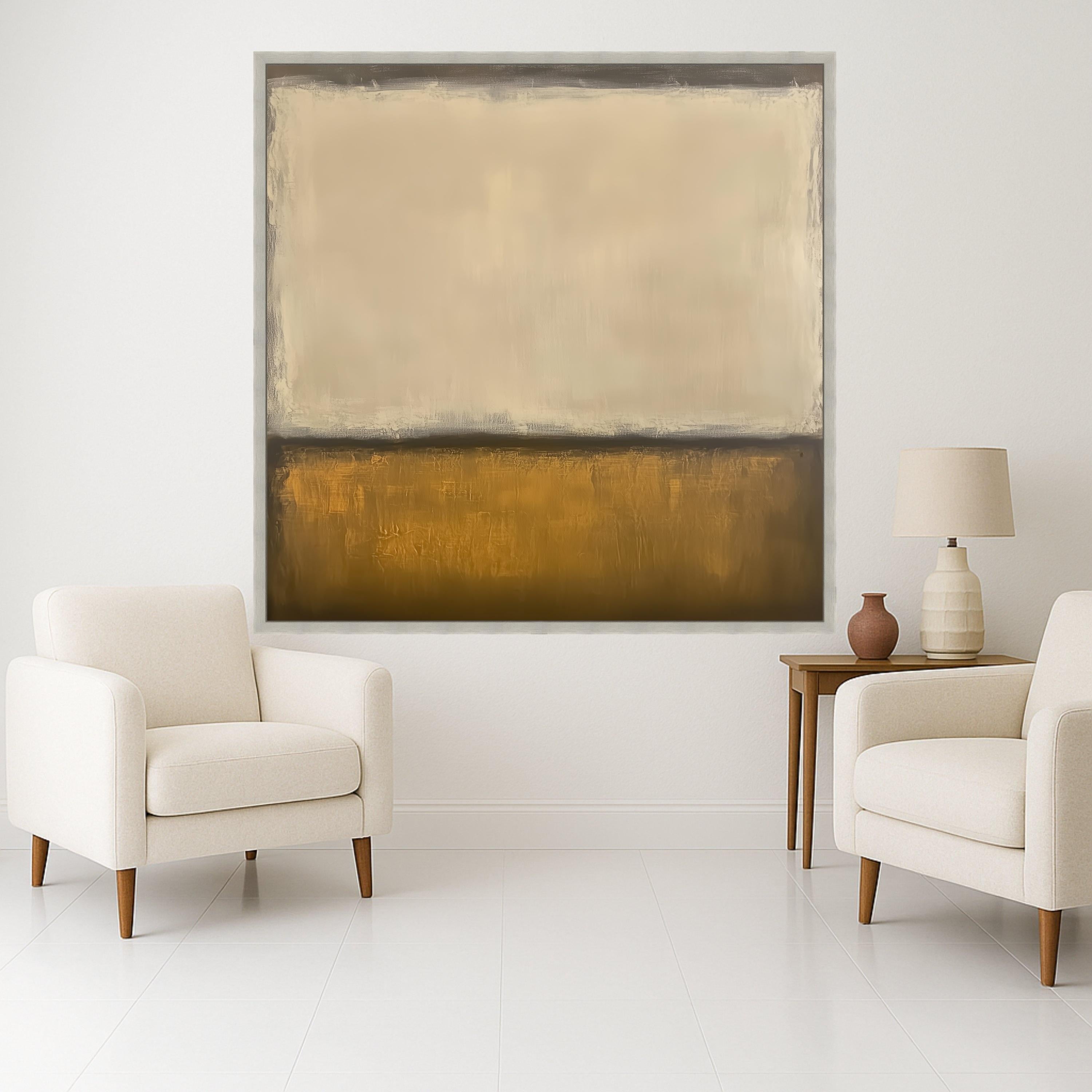 Minimalist Abstract Canvas Wall Art, Modern Geometric Painting, Neutral Tones Wall Art, Contemporary Home Decor, Canvas Ready To Hang,