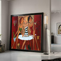 Stylish Ladies Night Out Canvas, Elegant Women Drinking Cocktails, Modern Social Scene Wall Art, Contemporary Party Ready To Hang,