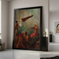 Vibrant Cultural Scene Canvas, African Dance Art, Figurative Wall Decor, Contemporary People Painting, Ethnic Home Decoration Ready To Hang,