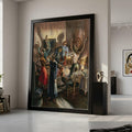 Spiritual Celebration Canvas Wall Art, Joyful People Dancing Canvas, Vintage Religious Gathering, African American Culture Ready To Hang,