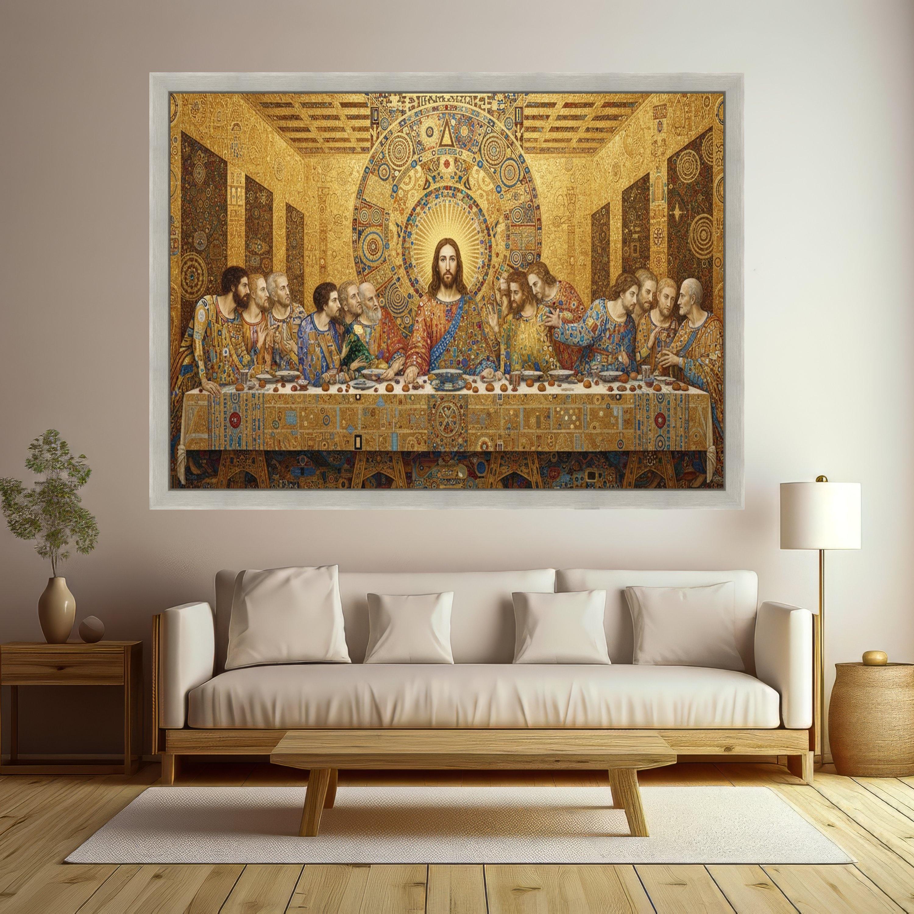 The Last Supper Canvas Wall Art, Religious Jesus Christ Painting, Christian Home Decor, Spiritual Wall Art, Biblical Scene Ready To Hang,