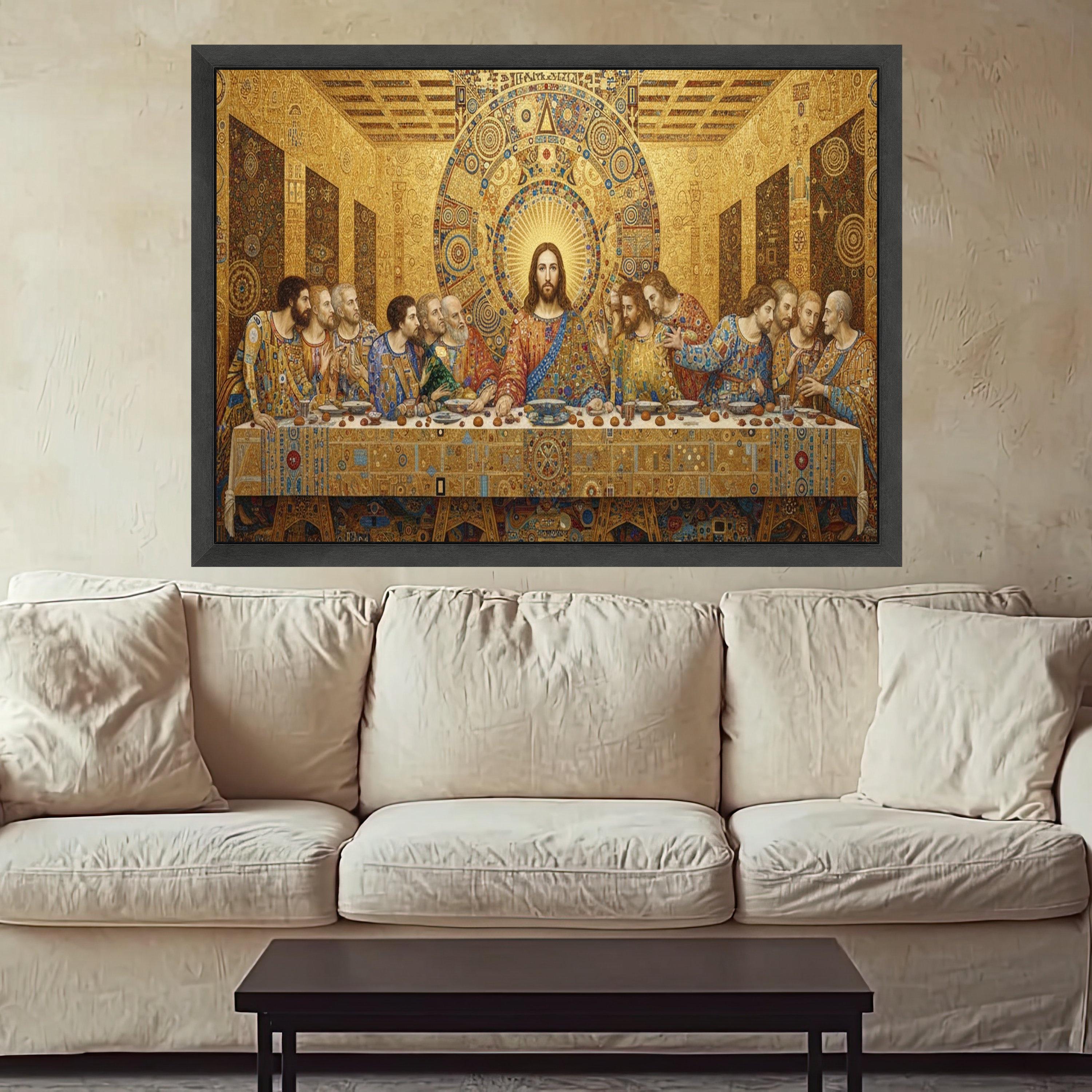 The Last Supper Canvas Wall Art, Religious Jesus Christ Painting, Christian Home Decor, Spiritual Wall Art, Biblical Scene Ready To Hang,