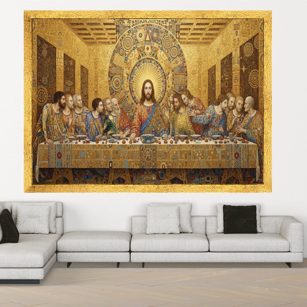 The Last Supper Canvas Wall Art, Religious Jesus Christ Painting, Christian Home Decor, Spiritual Wall Art, Biblical Scene Ready To Hang,