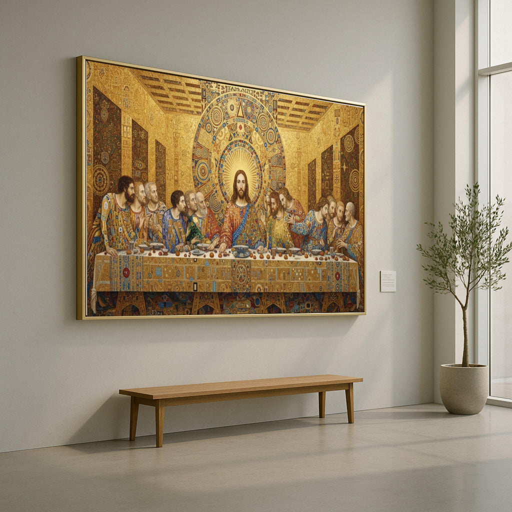 The Last Supper Canvas Wall Art, Religious Jesus Christ Painting, Christian Home Decor, Spiritual Wall Art, Biblical Scene Ready To Hang,