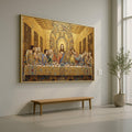 The Last Supper Canvas Wall Art, Religious Jesus Christ Painting, Christian Home Decor, Spiritual Wall Art, Biblical Scene Ready To Hang,