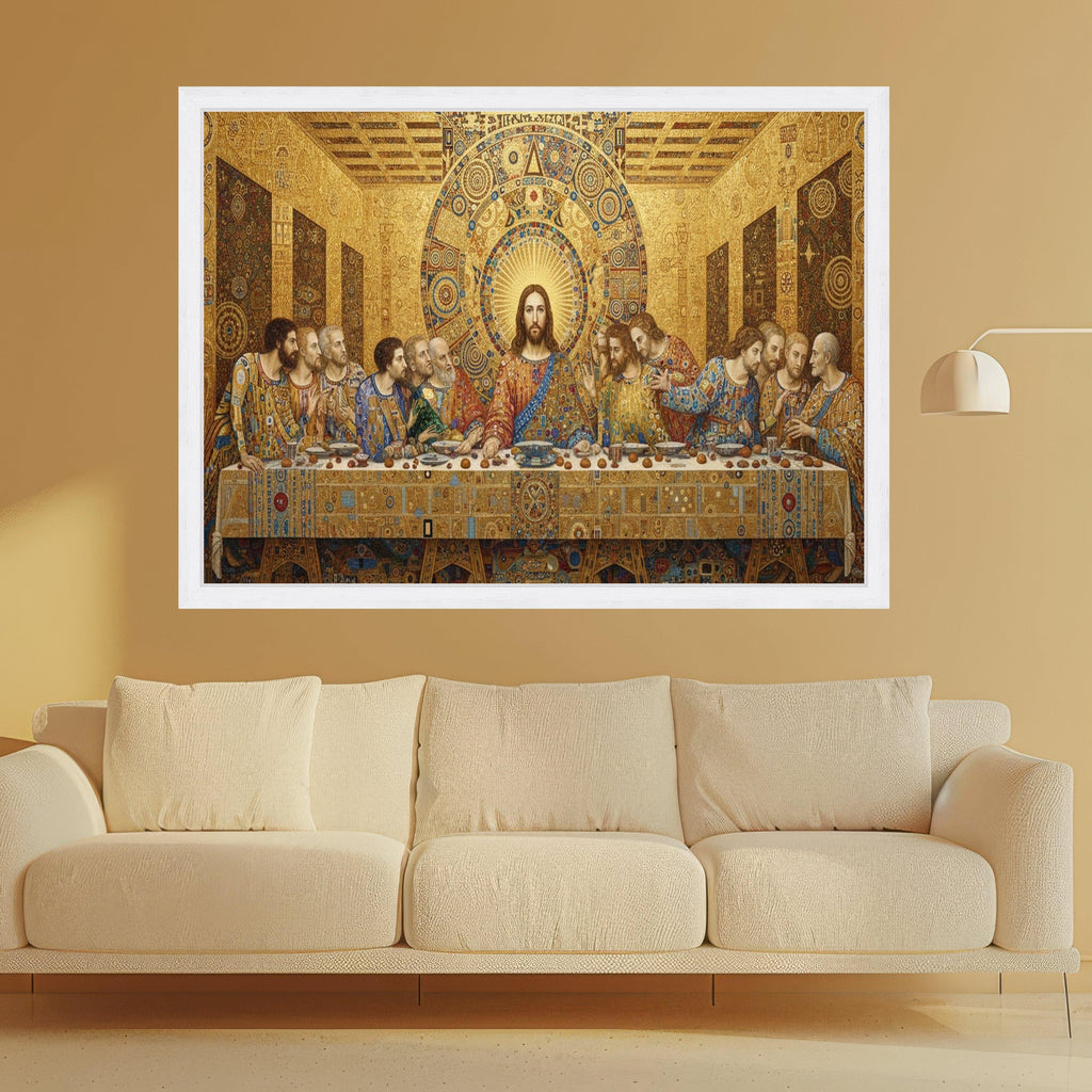 The Last Supper Canvas Wall Art, Religious Jesus Christ Painting, Christian Home Decor, Spiritual Wall Art, Biblical Scene Ready To Hang,
