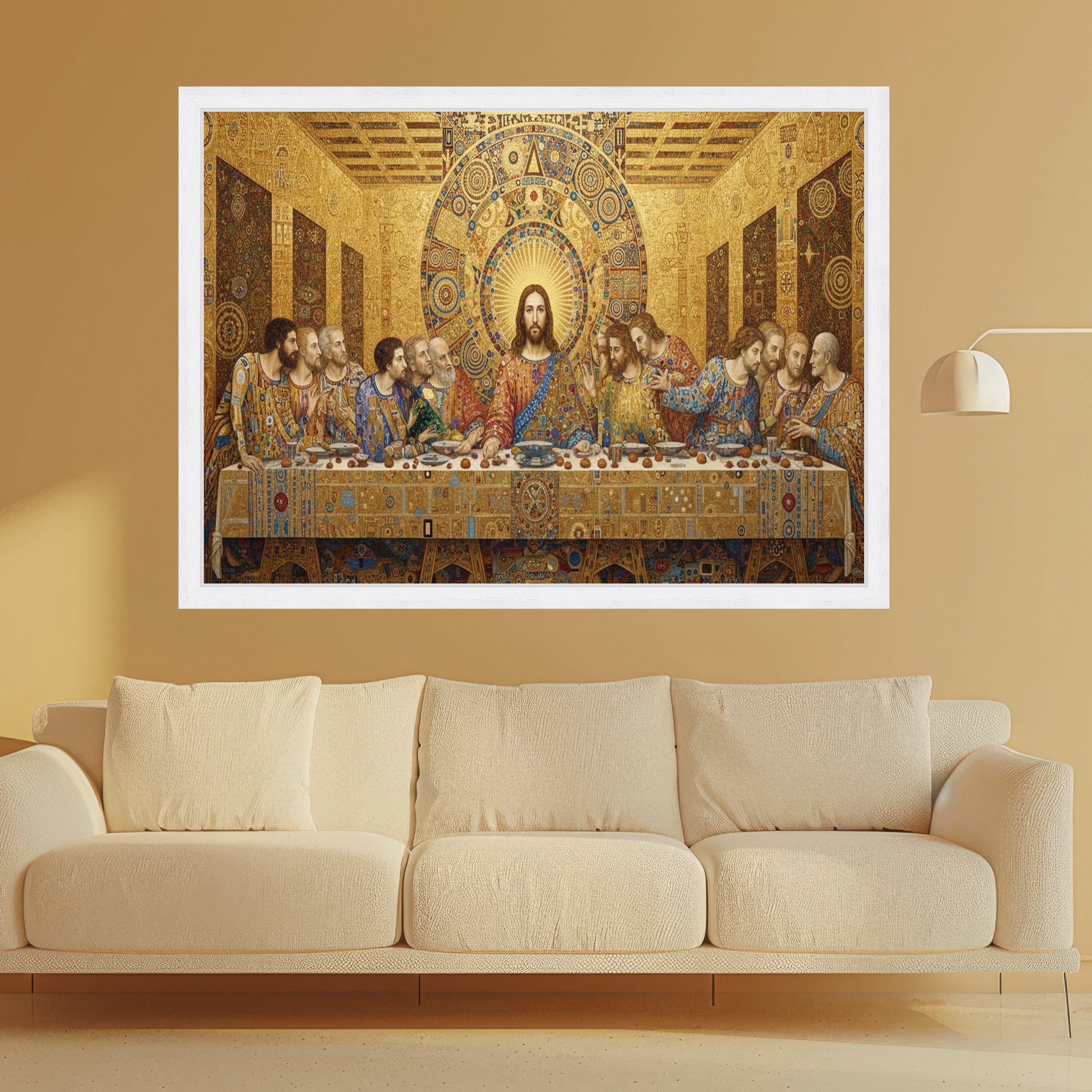 The Last Supper Canvas Wall Art, Religious Jesus Christ Painting, Christian Home Decor, Spiritual Wall Art, Biblical Scene Ready To Hang,