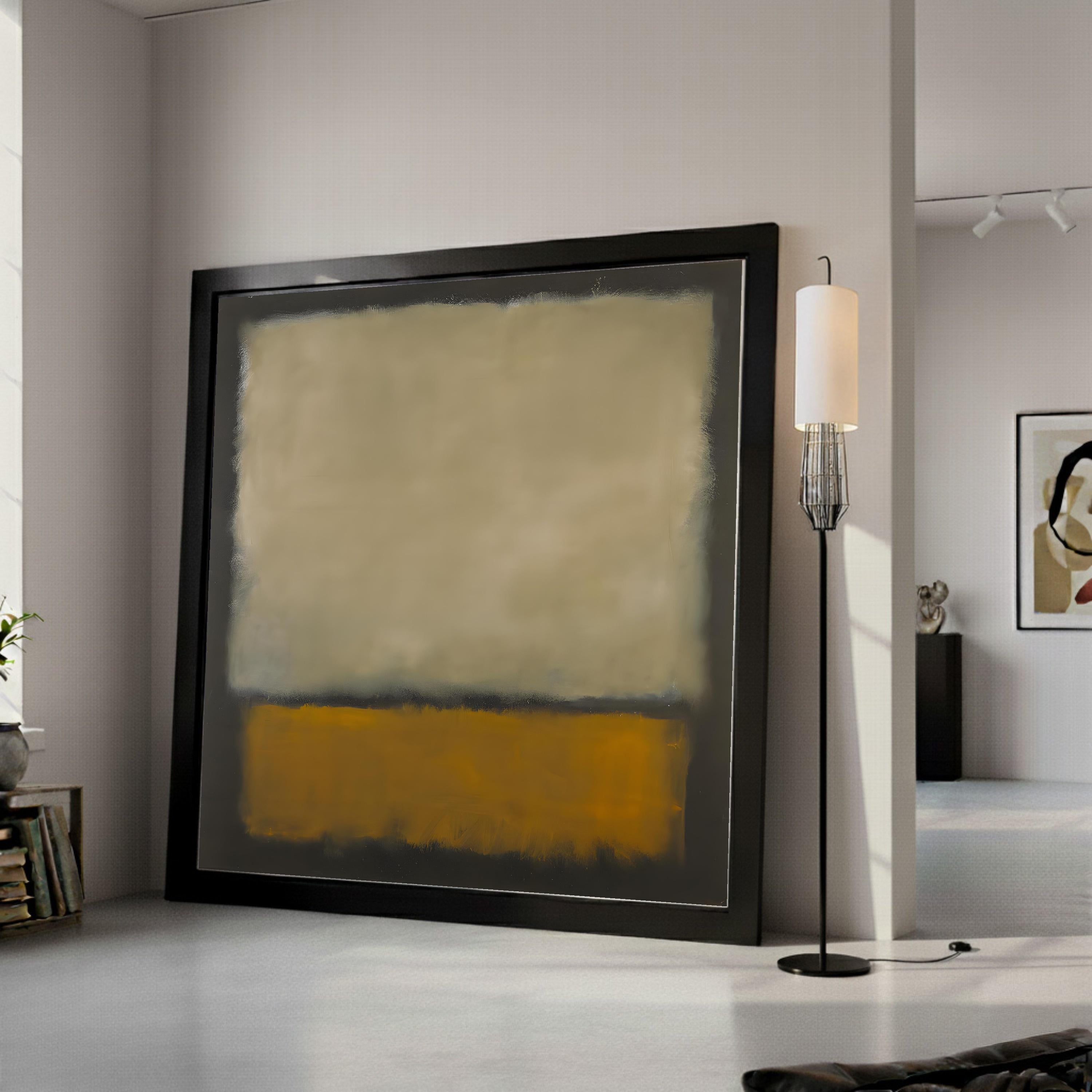 Mark Rothko Abstract Canvas Wall Art, Earth Tone Modern Art Print, Brown and Beige Color Block Canvas, Contemporary Home Ready To Hang,