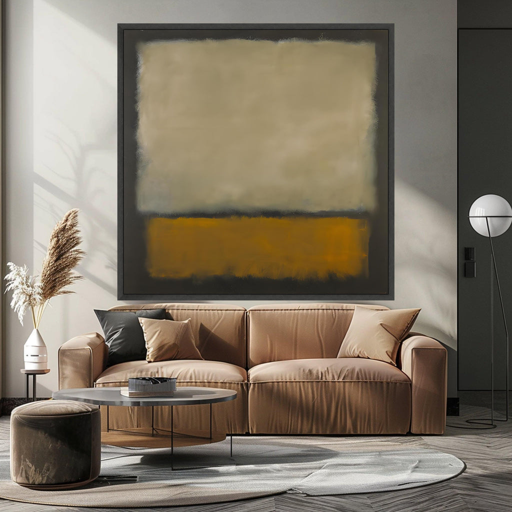Mark Rothko Abstract Canvas Wall Art, Earth Tone Modern Art Print, Brown and Beige Color Block Canvas, Contemporary Home Ready To Hang,