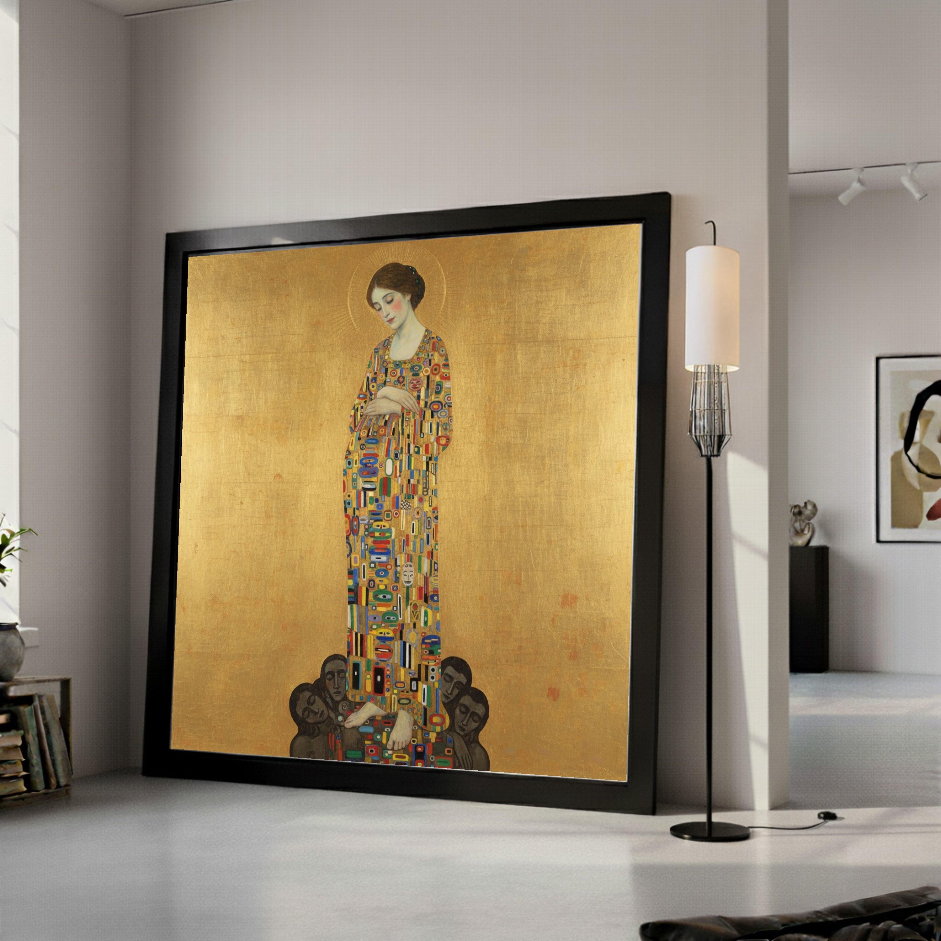 Gustav Klimt The Three Ages of Woman Canvas, Gold Background Wall Art, Elegant Portrait Canvas Decoration, Fine Art Ready To Hang,