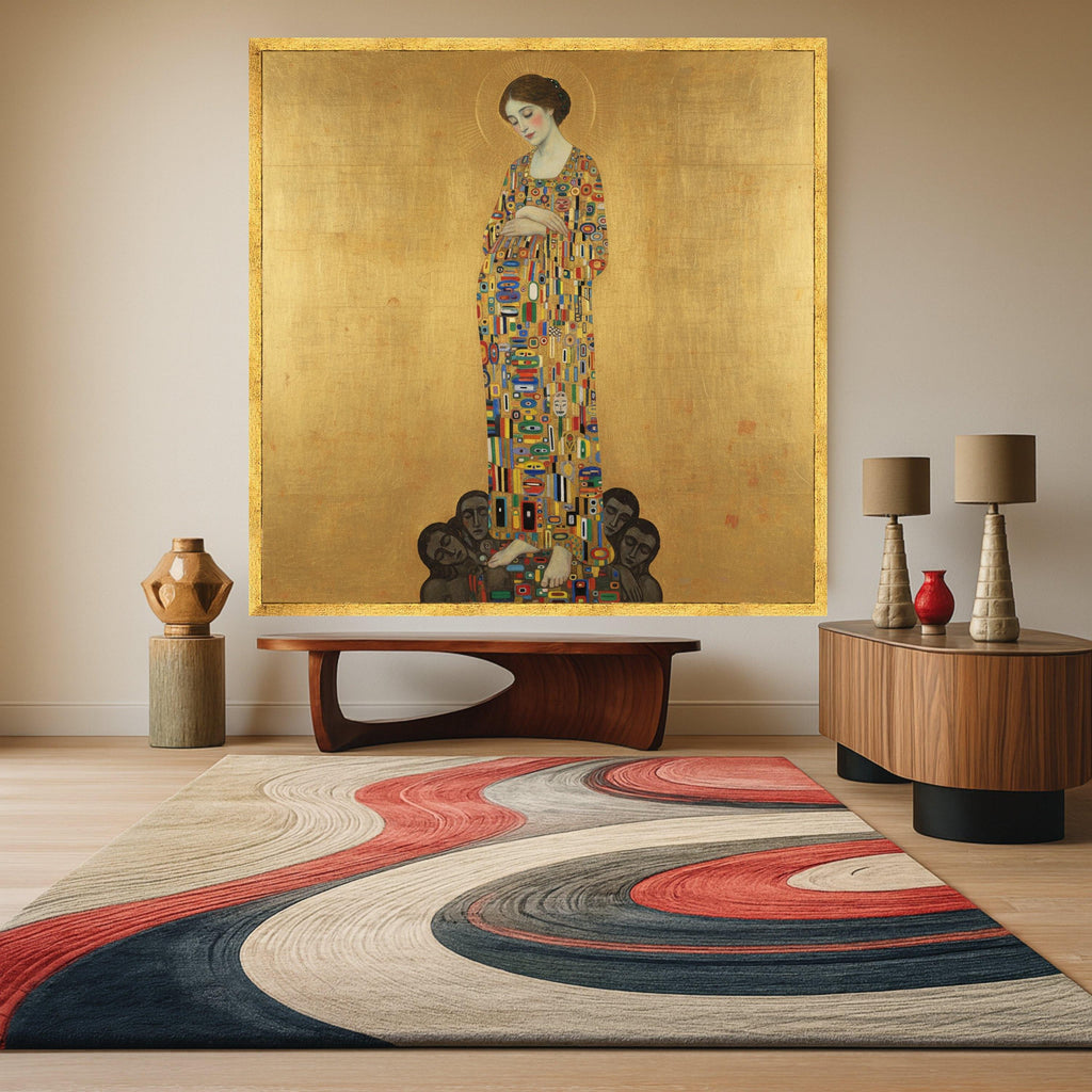 Gustav Klimt The Three Ages of Woman Canvas, Gold Background Wall Art, Elegant Portrait Canvas Decoration, Fine Art Ready To Hang,