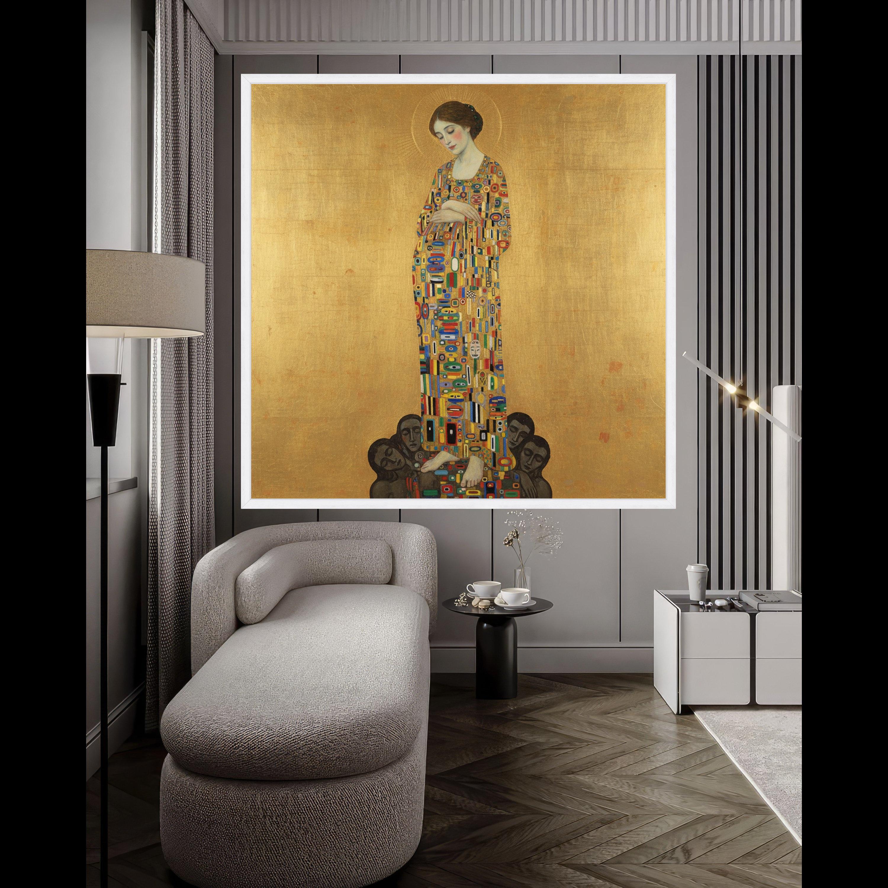 Gustav Klimt The Three Ages of Woman Canvas, Gold Background Wall Art, Elegant Portrait Canvas Decoration, Fine Art Ready To Hang,