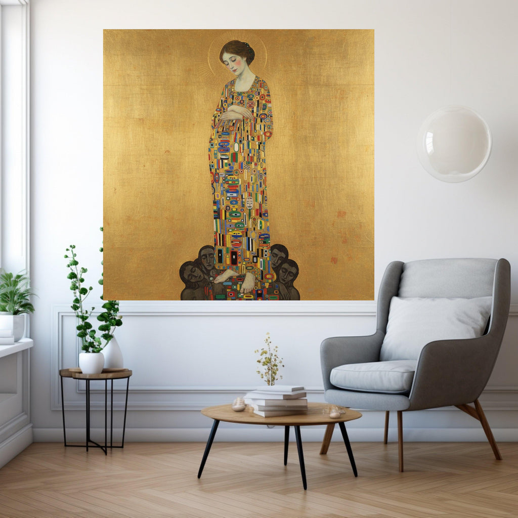 Gustav Klimt The Three Ages of Woman Canvas, Gold Background Wall Art, Elegant Portrait Canvas Decoration, Fine Art Ready To Hang,
