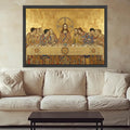 The Last Supper by Gustav Klimt Canvas, Religious Wall Art, Christian Canvas Decoration, Gold Patterned Canvas, Spiritual Ready To Hang,