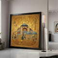 Hagia Sophia Istanbul Canvas Wall Art, Gustav Klimt Architecture Painting, Historic Landmark Decor, Golden Byzantine Canvas, Ready To Hang,