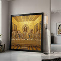 The Last Supper Canvas Wall Art by Gustav Klimt, Religious Gold Decor, Christian Iconography Canvas, Spiritual Home Ready To Hang,