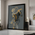 Elegant Tango Dance, Abstract Couple Canvas, Romantic Wall Art, Modern Dance Print, Home Decor Canvas Ready To Hang,