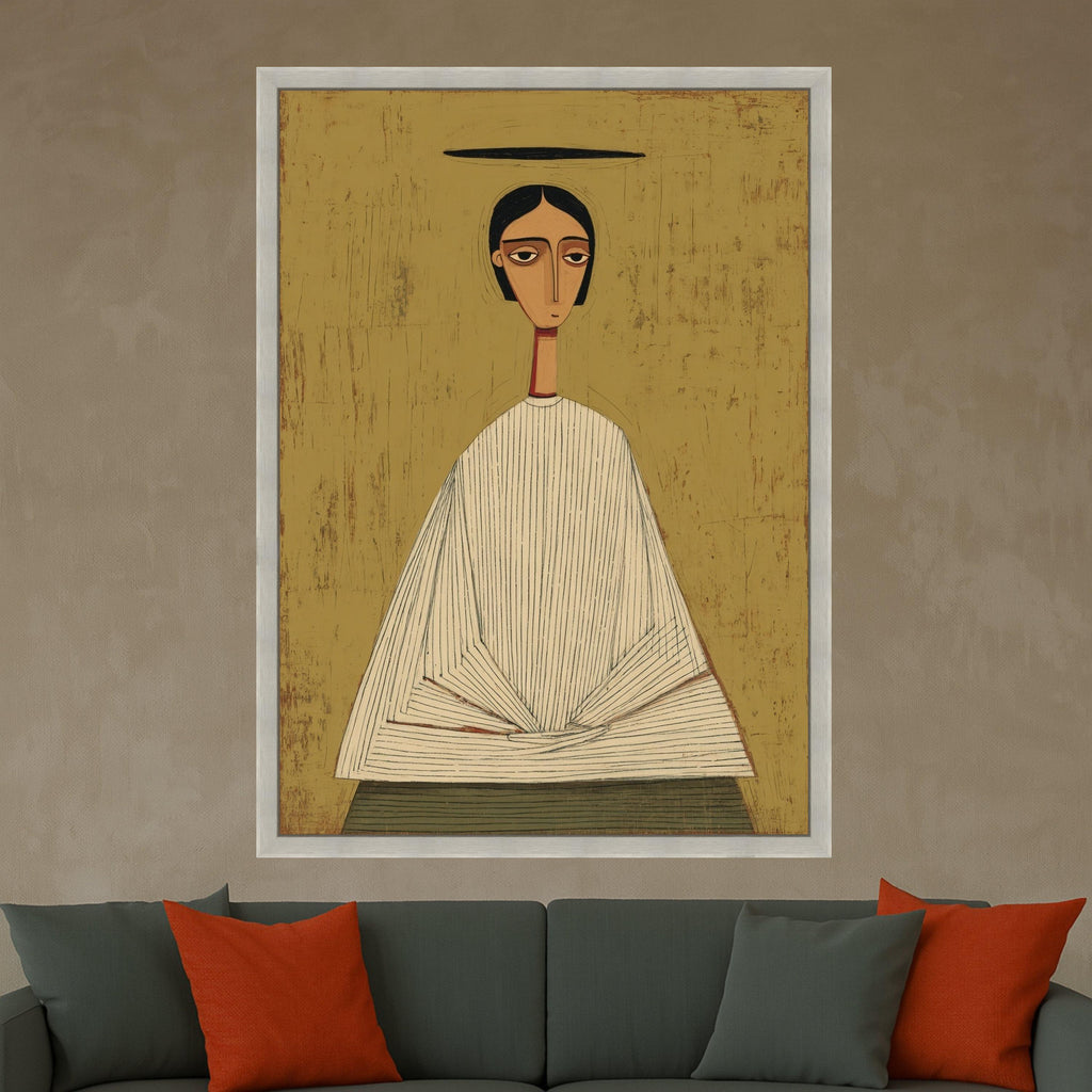 Abstract Portrait Canvas, Modern Minimalist Art, Figurative Wall Art, Contemporary Home Decor Ready To Hang,