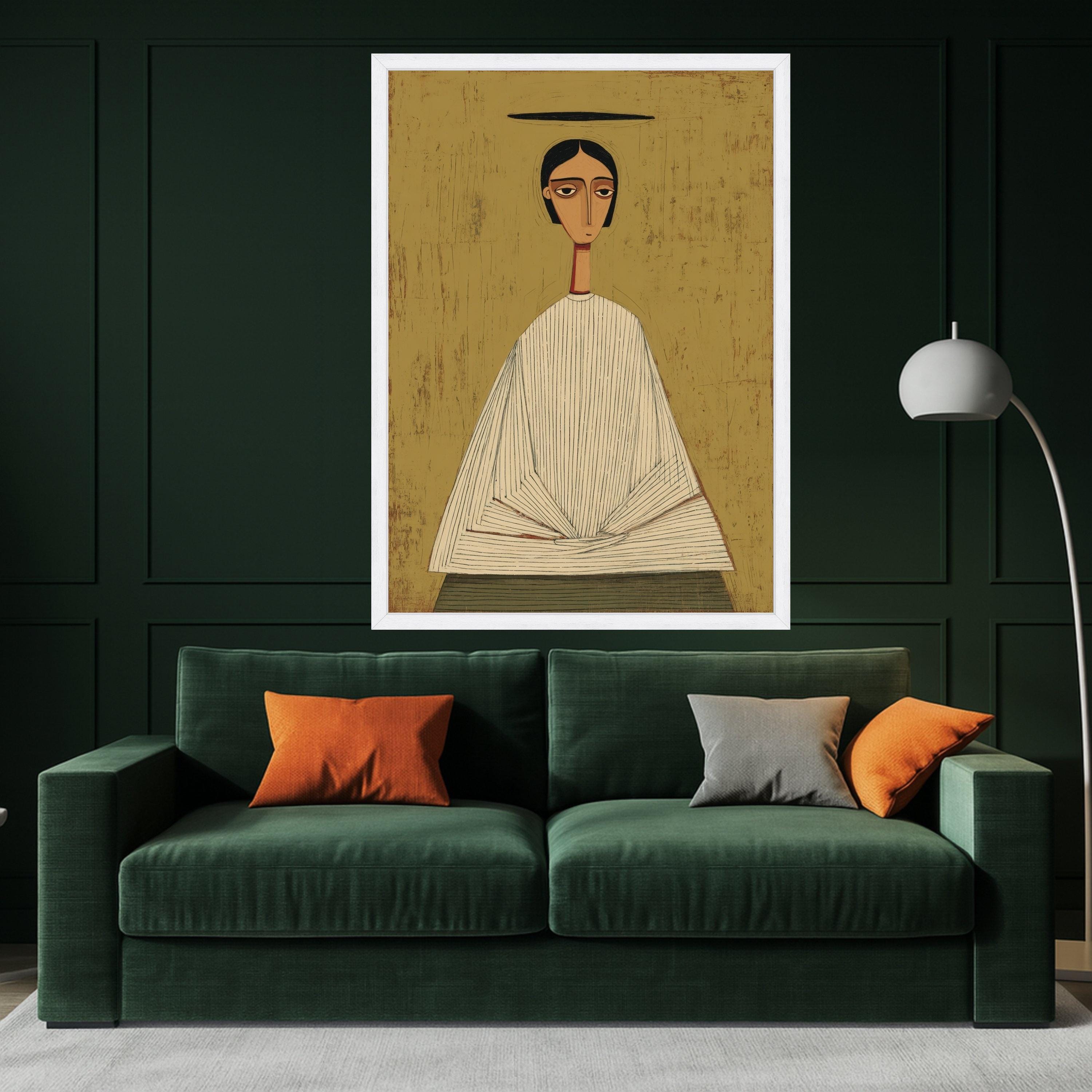Abstract Portrait Canvas, Modern Minimalist Art, Figurative Wall Art, Contemporary Home Decor Ready To Hang,