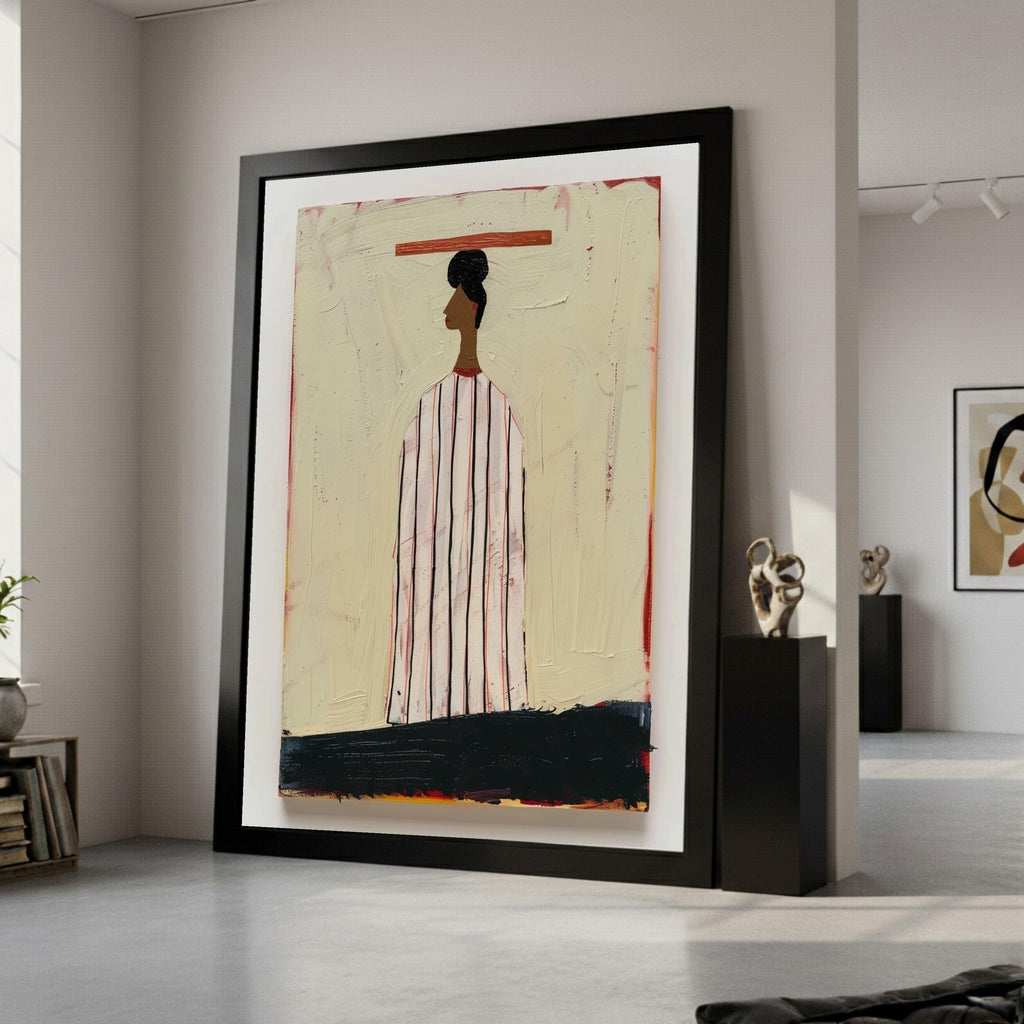 Abstract Woman Portrait, Minimalist Canvas, Modern Wall Art, Contemporary Home Decor, Artistic Print Design Ready To Hang,