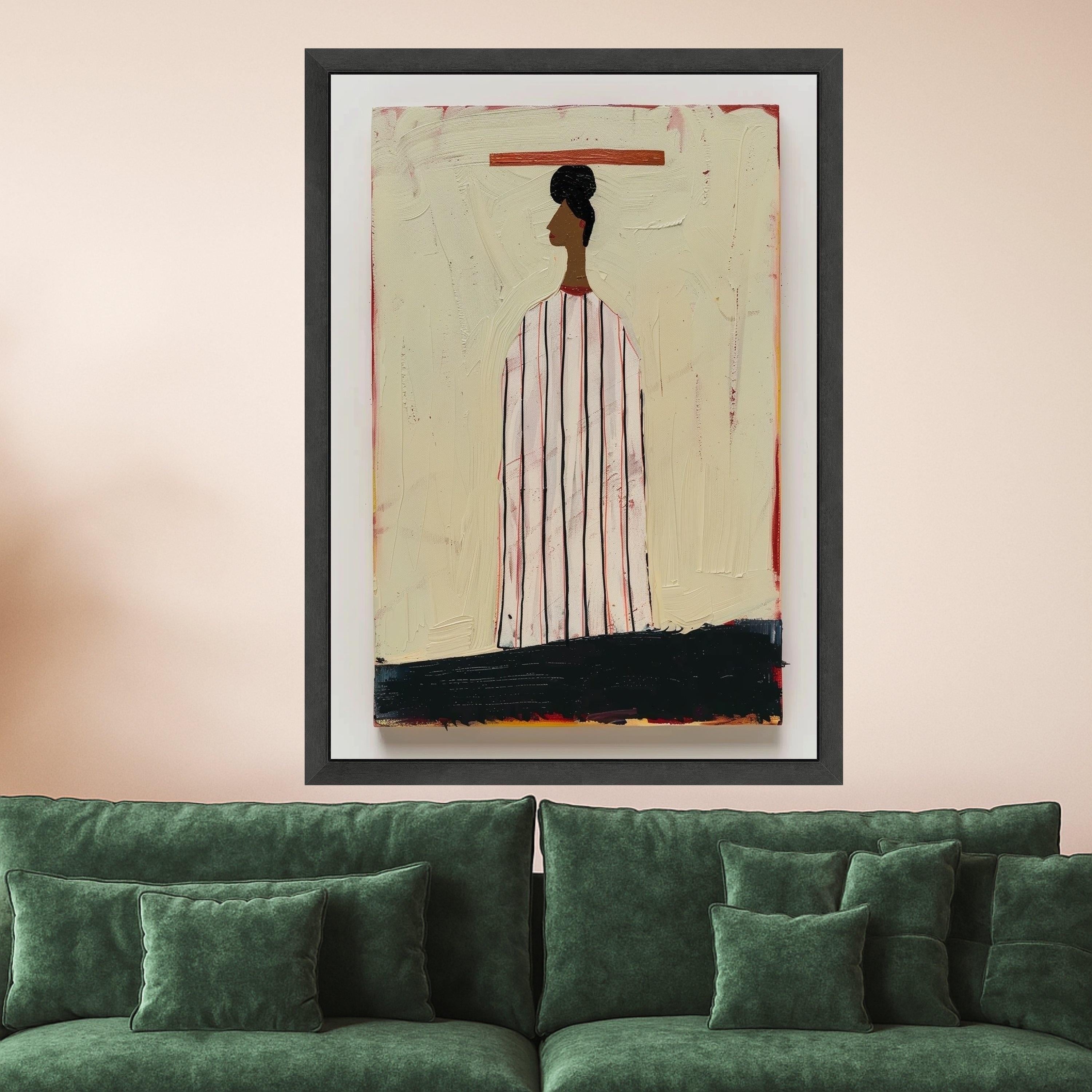 Abstract Woman Portrait, Minimalist Canvas, Modern Wall Art, Contemporary Home Decor, Artistic Print Design Ready To Hang,