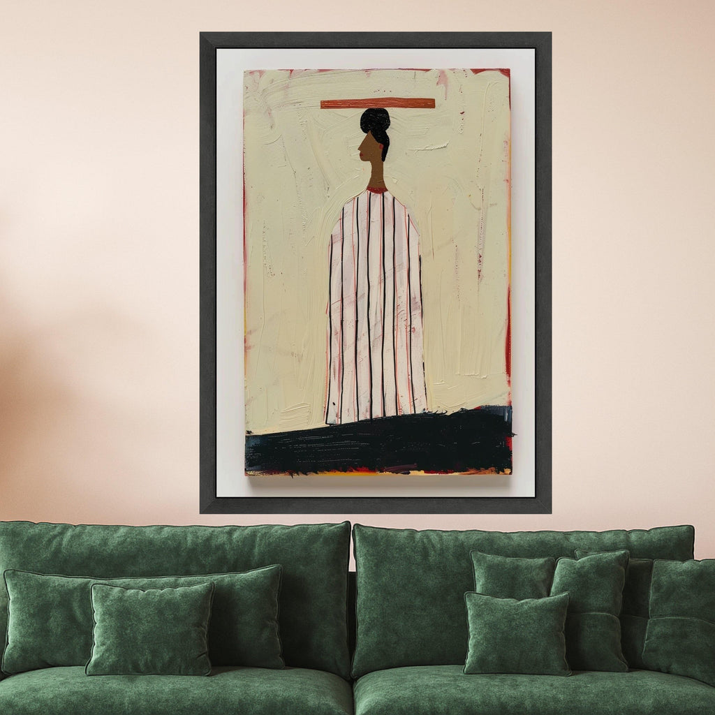 Abstract Woman Portrait, Minimalist Canvas, Modern Wall Art, Contemporary Home Decor, Artistic Print Design Ready To Hang,