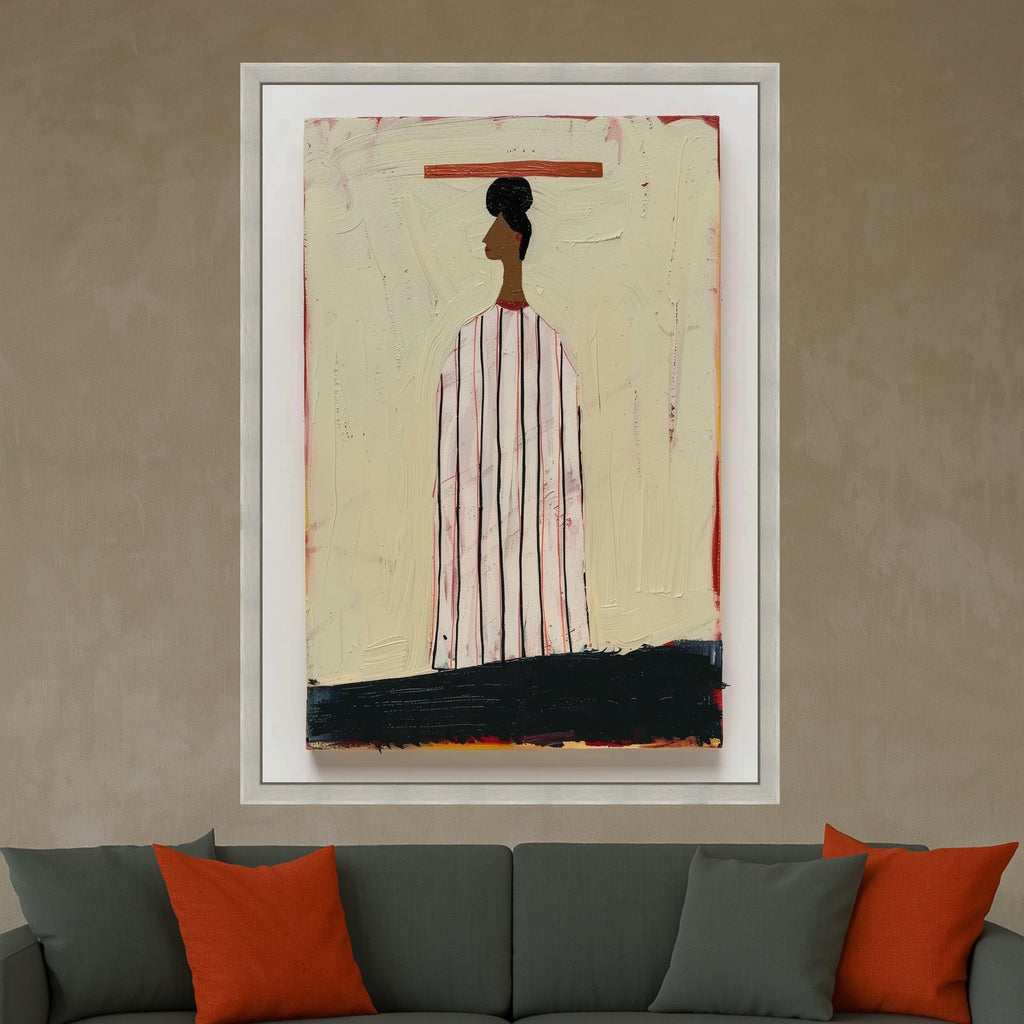 Abstract Woman Portrait, Minimalist Canvas, Modern Wall Art, Contemporary Home Decor, Artistic Print Design Ready To Hang,
