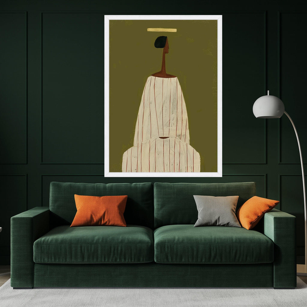 Abstract Minimalist Figure, Modern Canvas Art, Contemporary Wall Decor, Earth Tone Print, Artistic Canvas Design Ready To Hang,