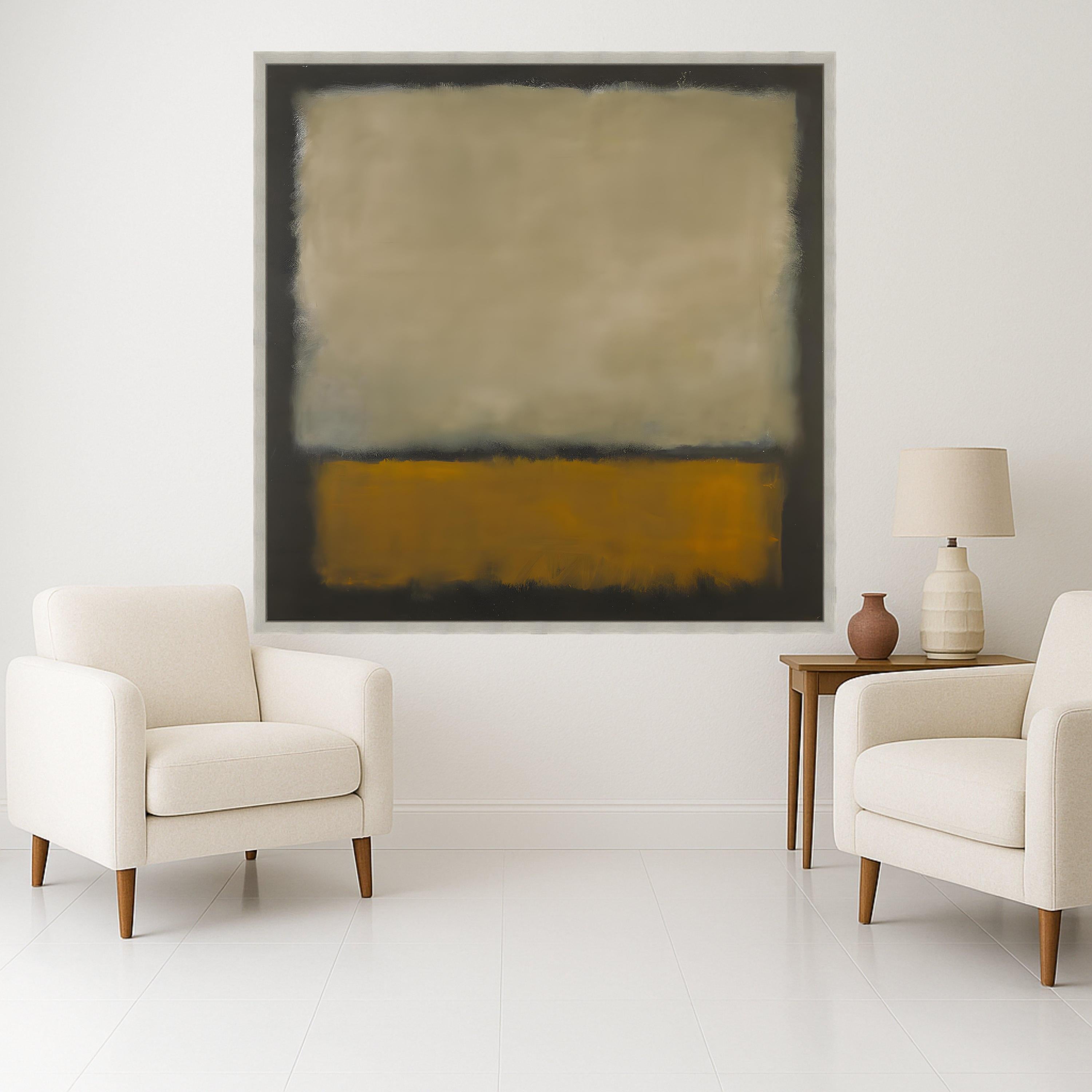 Mark Rothko Abstract Canvas Wall Art, Earth Tone Modern Art Print, Brown and Beige Color Block Canvas, Contemporary Home Ready To Hang,