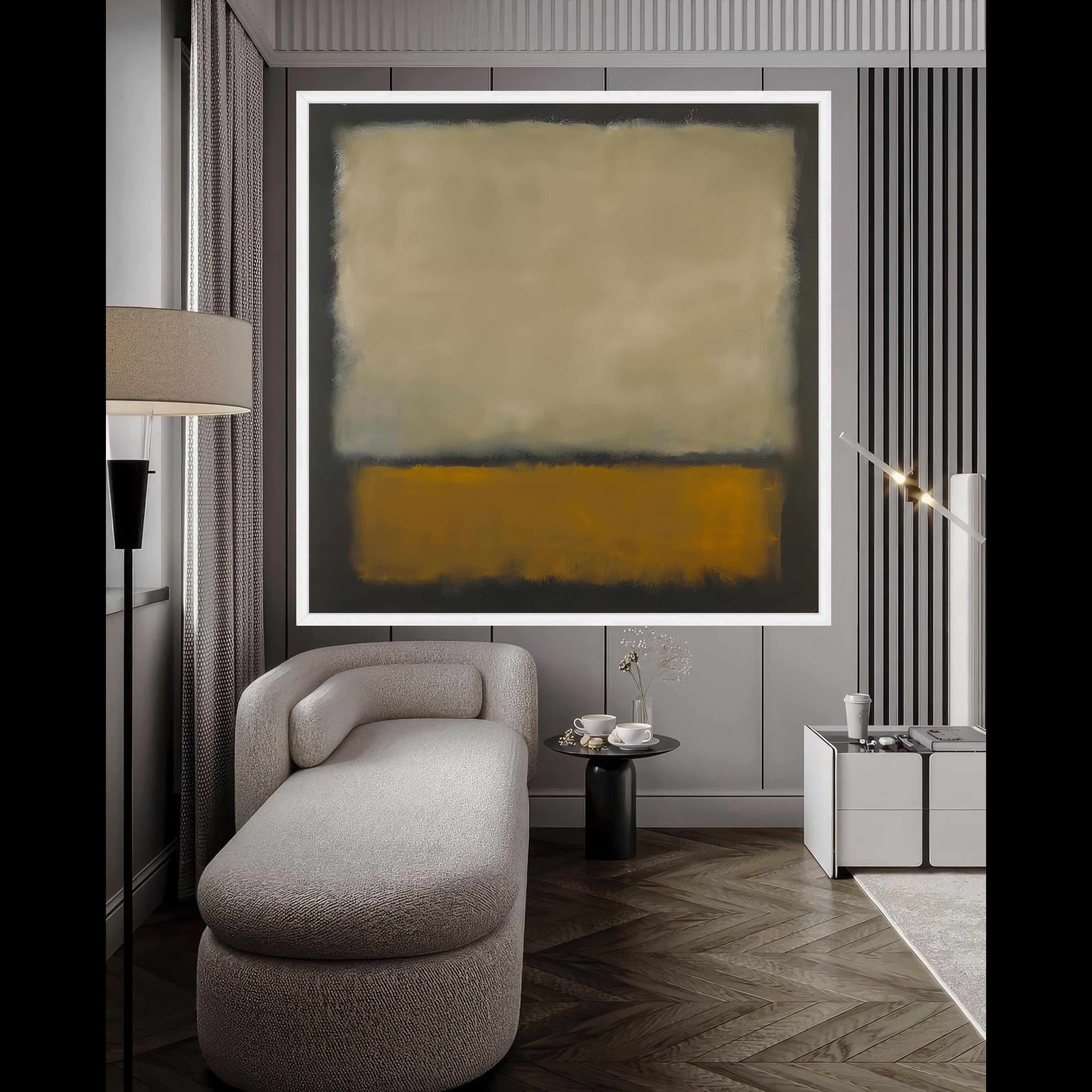 Mark Rothko Abstract Canvas Wall Art, Earth Tone Modern Art Print, Brown and Beige Color Block Canvas, Contemporary Home Ready To Hang,