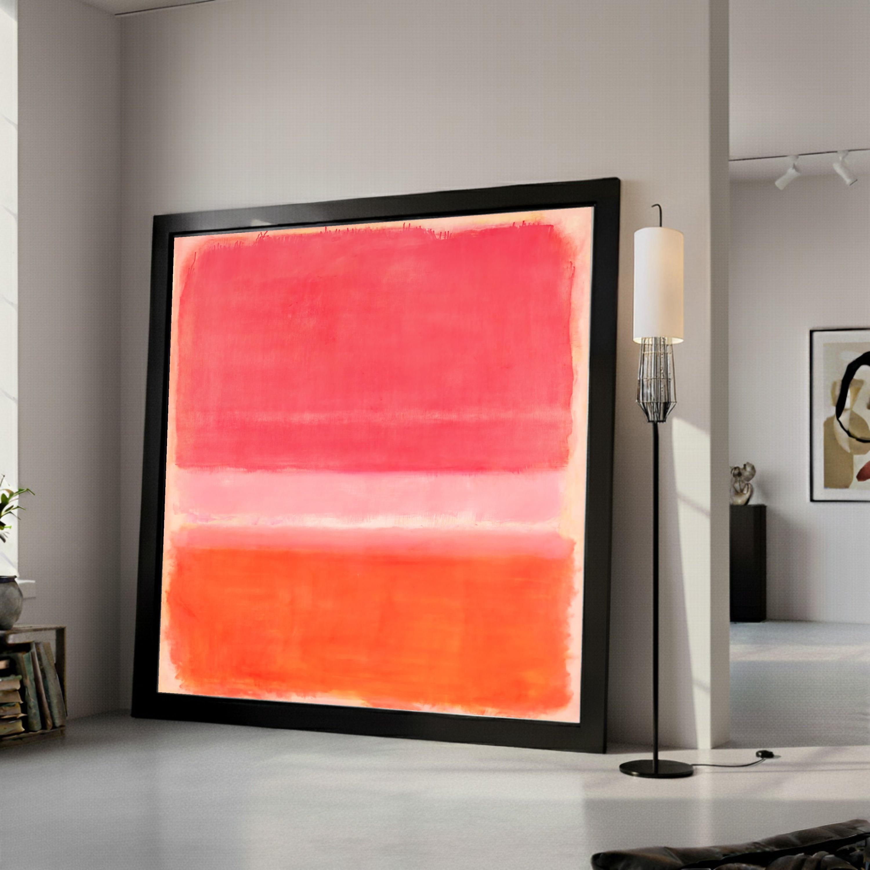 Mark Rothko Canvas Wall Art, Abstract Red and Orange Blocks, Modern Contemporary Canvas Print, Bold Color Block Painting, Ready To Hang,