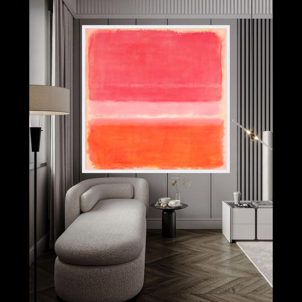 Mark Rothko Canvas Wall Art, Abstract Red and Orange Blocks, Modern Contemporary Canvas Print, Bold Color Block Painting, Ready To Hang,